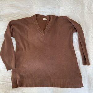 V-Neck Brown Sweater
